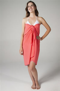 Georgette Long Sarong - Coral
