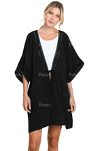Load image into Gallery viewer, Kimono Swimsuit Cover up With Lace Trim