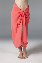 Load image into Gallery viewer, Georgette Long Sarong - Coral