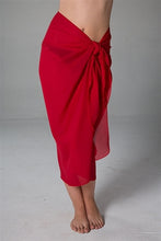 Load image into Gallery viewer, Georgette Long Sarong - Red