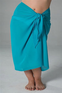 Plus Size Long Sarong - Turquoise